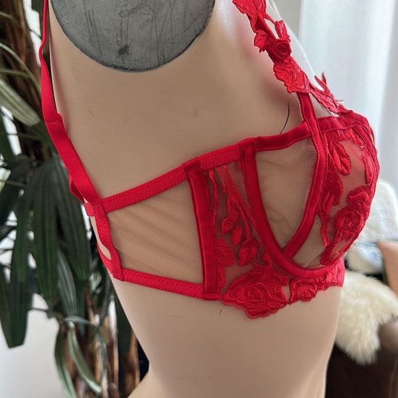 For Love & Lemons Floral Mesh Bra - Picture 3 of 7